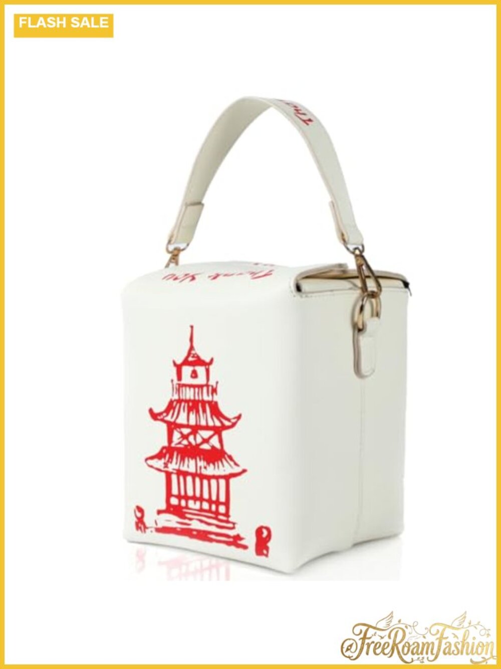 PU Leather Crossbody Shoulder Bag Pagoda Print Lightweight